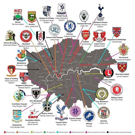 Fußballvereine london karte